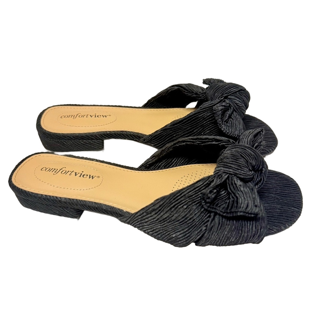 Comfortview Blanche Mule 7M Black, Wide Width